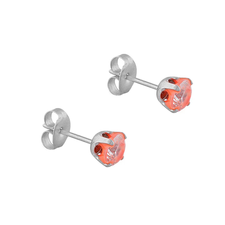 Sensitive by STUDEX® Cubic Zirkonia Orange Neon -Black Box