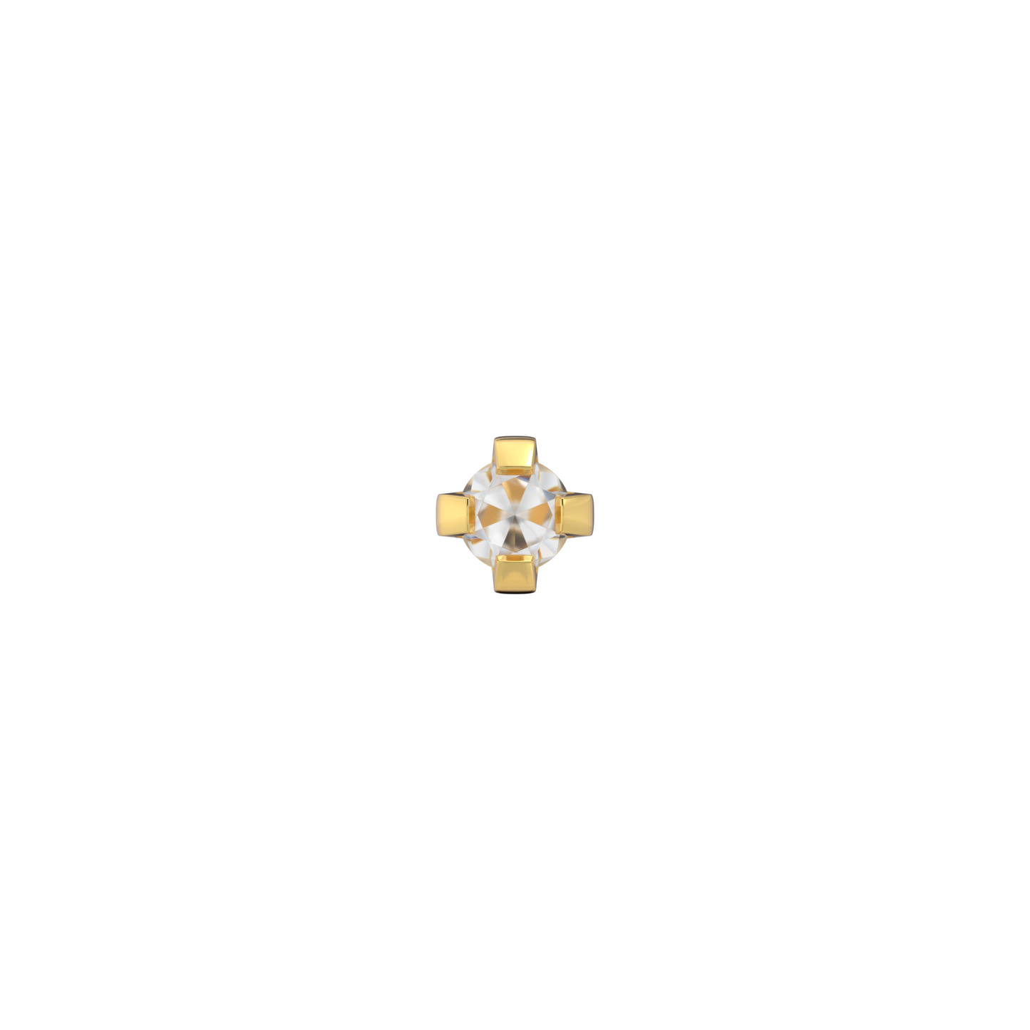 Sensitive by STUDEX® Prong Setting Cubic Zirconia Tube Cube