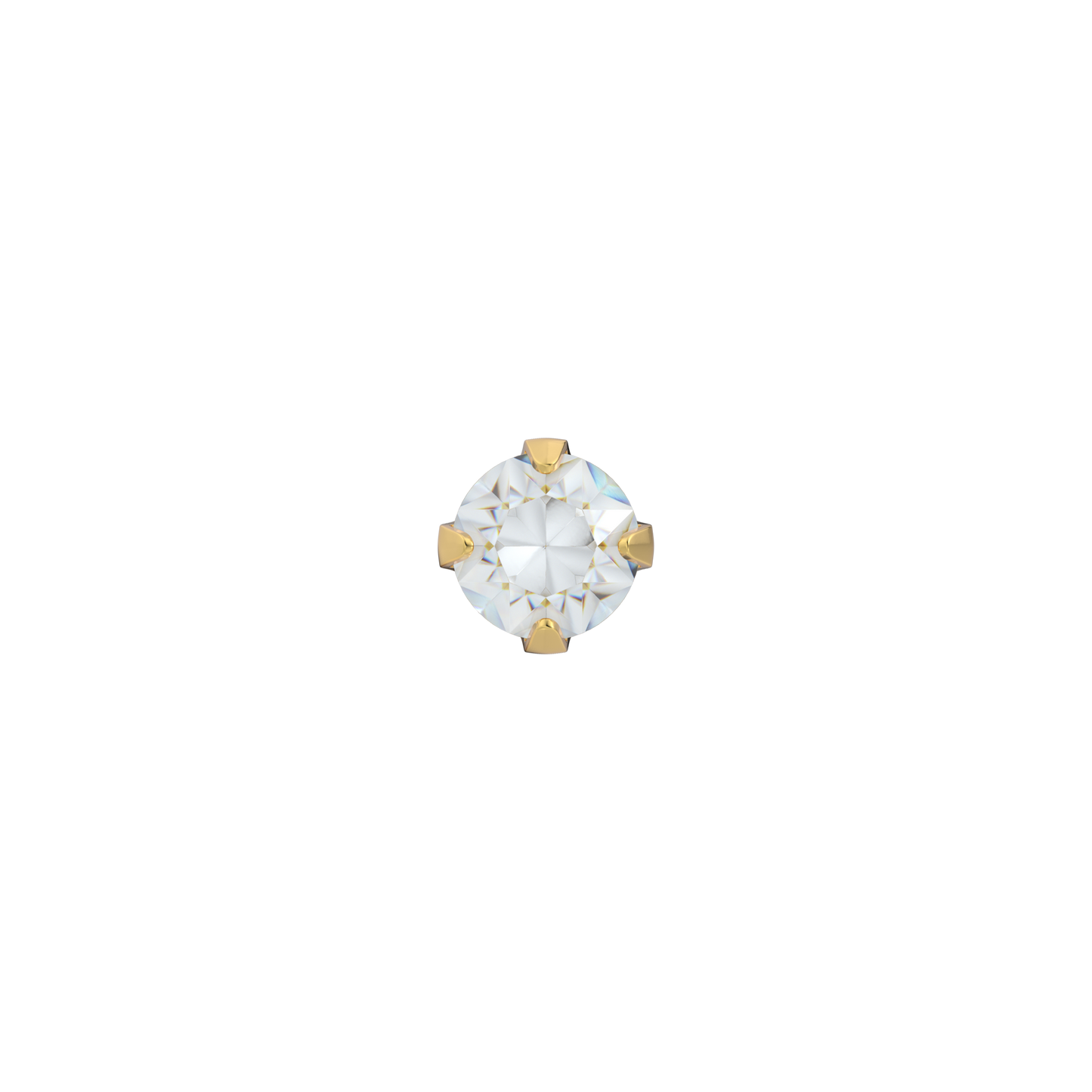 Sensitive by STUDEX® Prong Setting Cubic Zirconia Tube Cube
