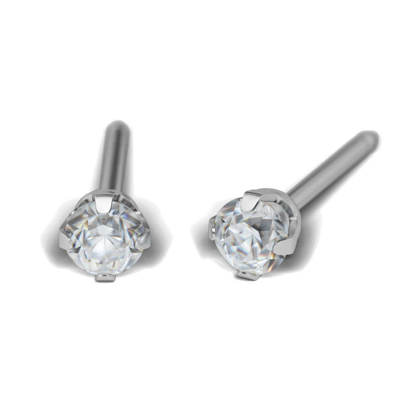 Sensitive by STUDEX® Prong Setting Cubic Zirconia Tube Cube