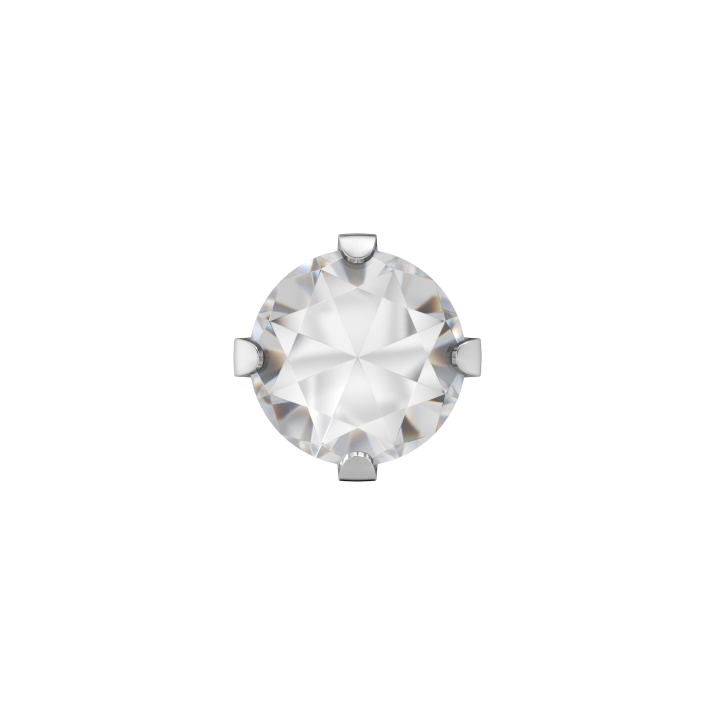 Sensitive by STUDEX® Prong Setting Cubic Zirconia Tube Cube