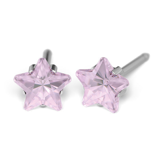 Sensitive by STUDEX® Cubic Zirconia Pink Star -Black Box