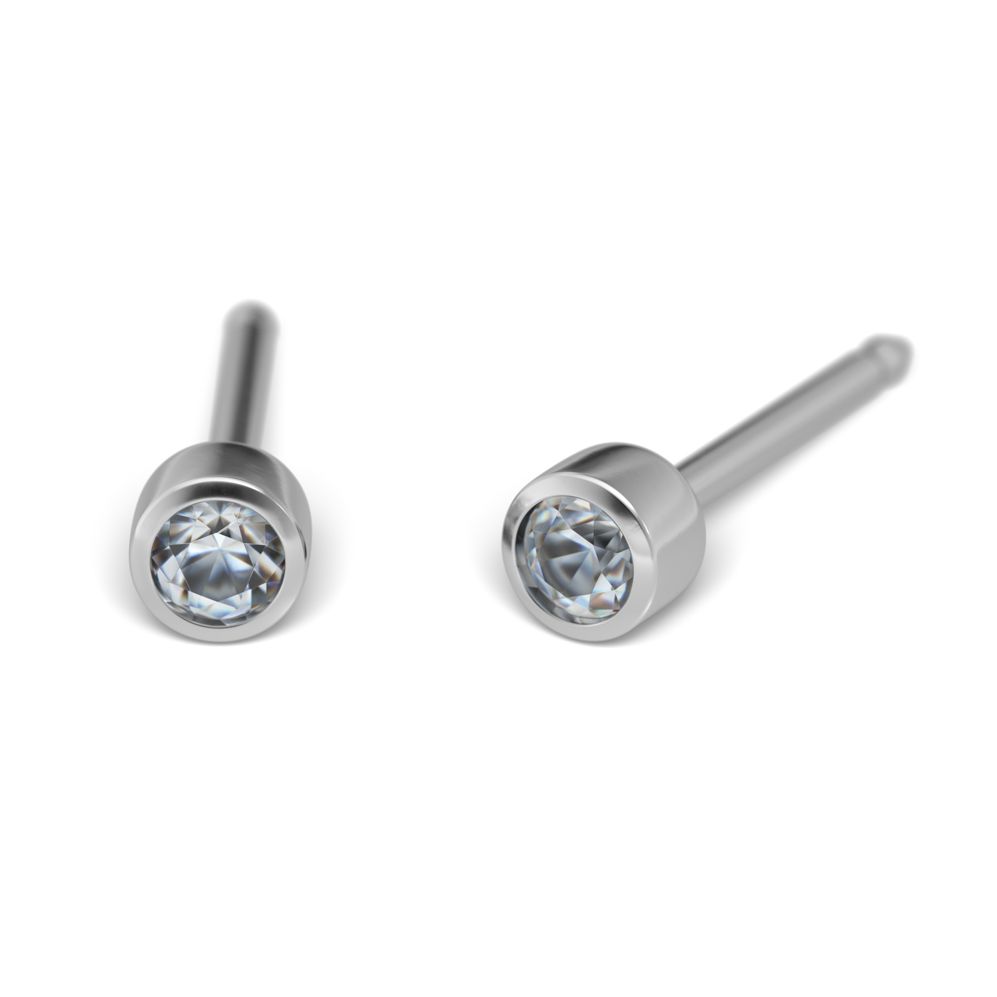 Sensitive by STUDEX® Bezel April Crystal Tube Cube