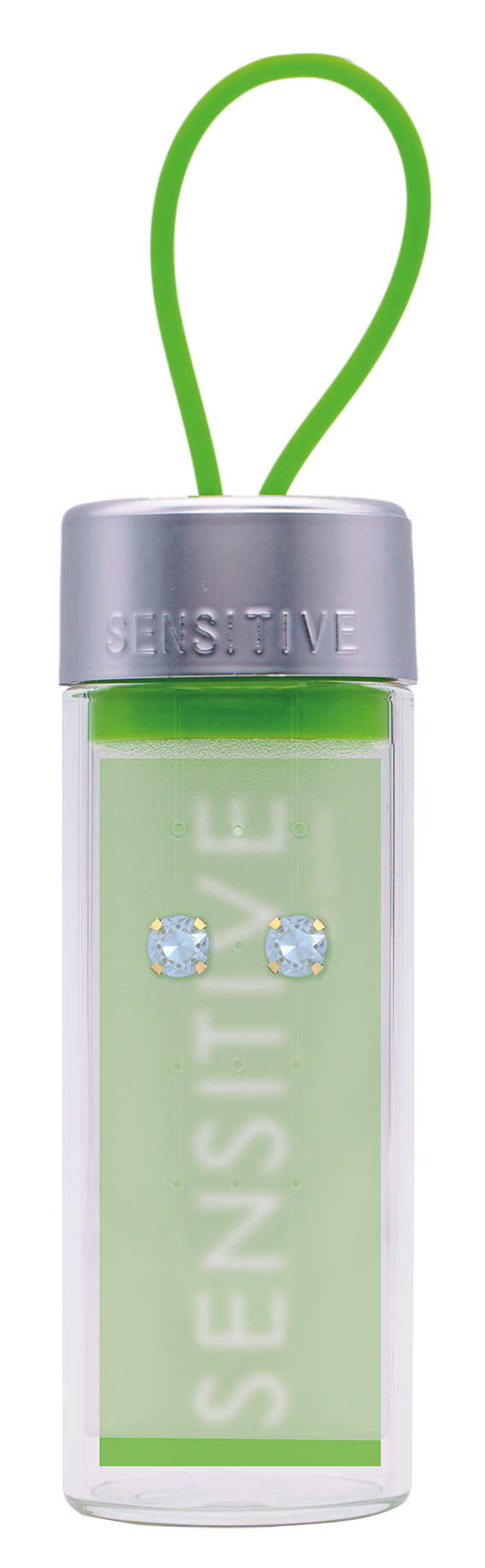 Sensitive by STUDEX® Prong Setting March Aquamarine Tube Cube