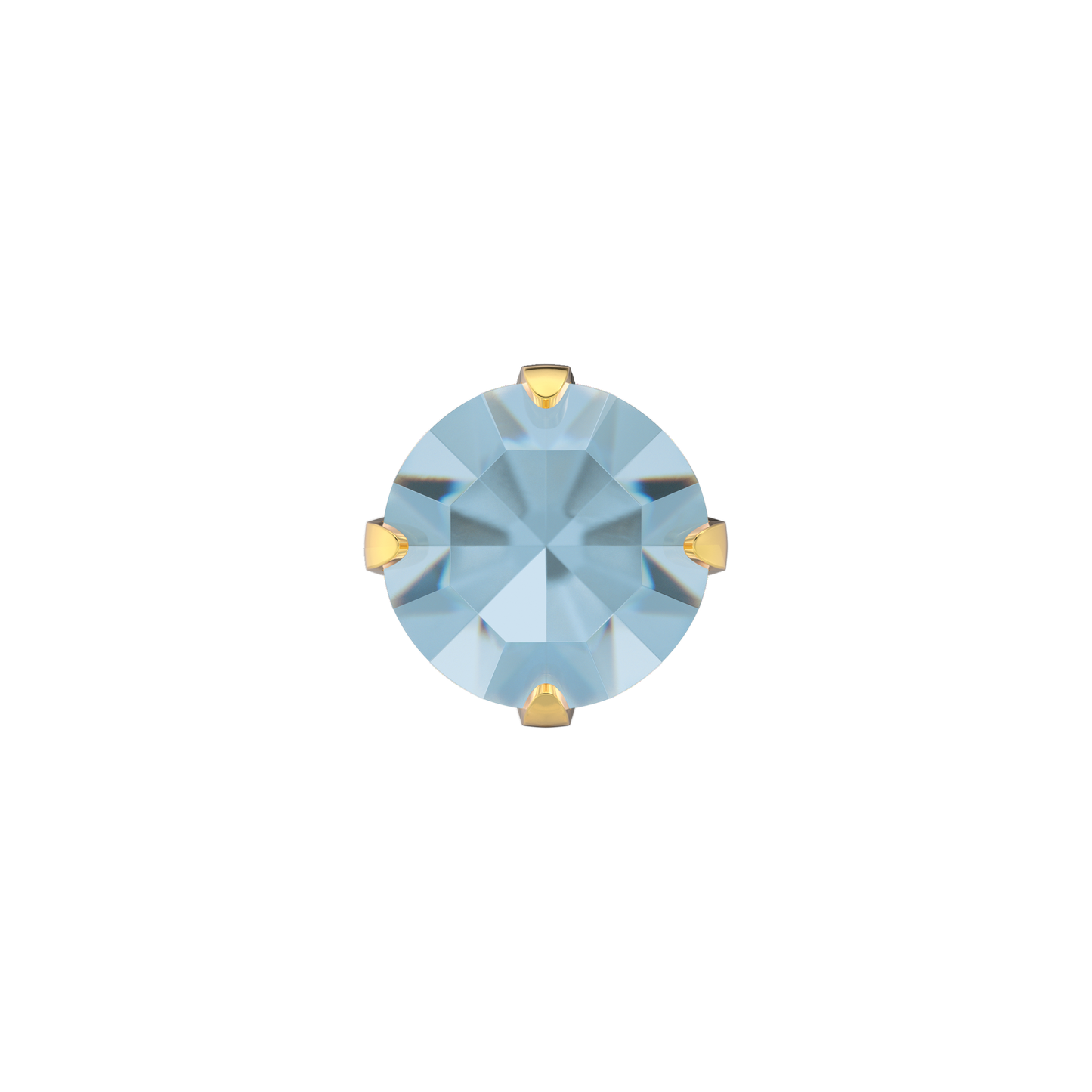 Sensitive by STUDEX® Prong Setting March Aquamarine Tube Cube