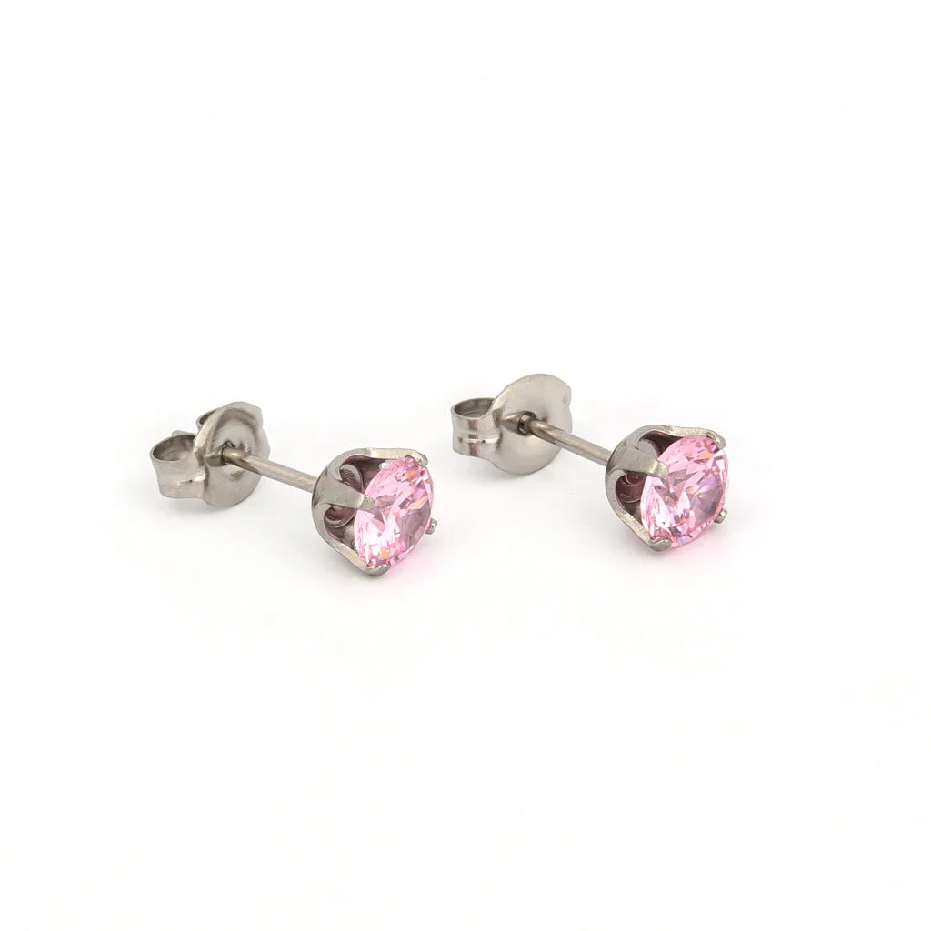 Sensitive by STUDEX® Cubic Zirconia Pink -Black Box